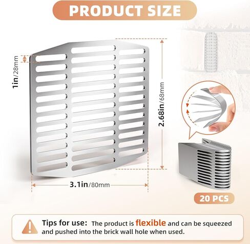 10 أجزاء من الأغطية ثقب البكاء لجدران من الطوب ، حشو فتحة من الطوب من الفولاذ المقاوم للصدأ ، وتغطية شاشات الثقب في الجدار ، وتناسب أحجام مختلفة من الطوب أغطية ثقب البكاء in Kuwait