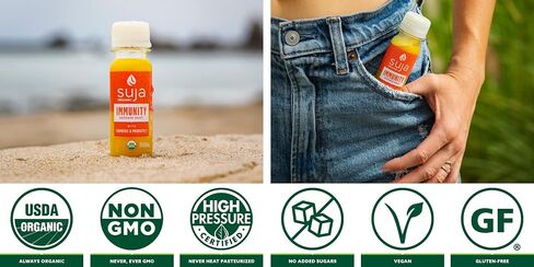 Suja Organic Immunity Wellness Shot مع الكركم والبروبيوتيك 2 أونصة، سائل (عبوة من 10) in Kuwait