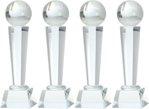 MECCANIXITY Crystal Glass Trophy with Box, Champions Award for Desktop Table Decor Tournament Sports Paperweight in Saudi Arabia