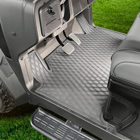 Xtreme Mats Premium Golf Cart Mats متوافقة مع Denago Rover XL Models 2 قطعة مجموعة تراكب مخصصة لتناسب حماية متينة مزدوجة الماس بطانة الأرضية تحمي أرضيات OEM (تقليم رمادي) in Kuwait