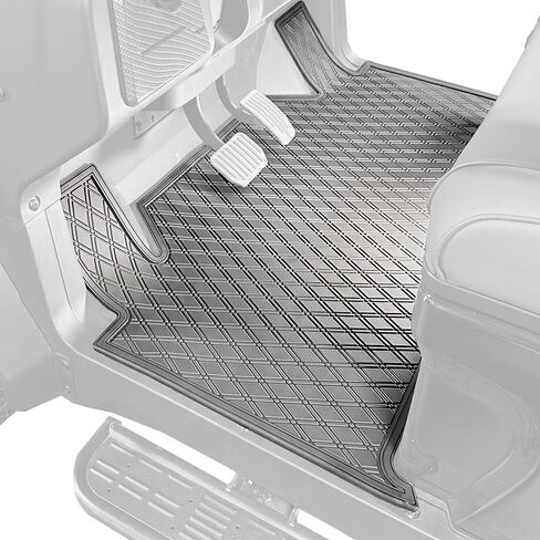 Xtreme Mats Premium Golf Cart Mats متوافقة مع Denago Rover XL Models 2 قطعة مجموعة تراكب مخصصة لتناسب حماية متينة مزدوجة الماس بطانة الأرضية تحمي أرضيات OEM (تقليم رمادي) in Kuwait