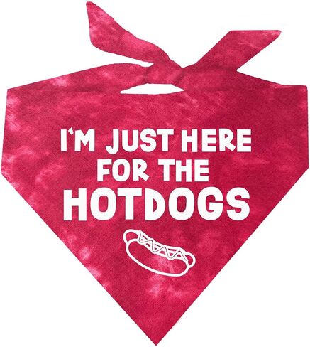 I'm Just Here for The Hot Dogs Fouth of July Dog Bandana (Navy, XS 750) in Saudi Arabia