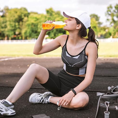 Zubebe 20 Pcs 17 oz Water Bottles Bulk Reusable Clear Juice Containers with Stainless Steel Leak Proof Lids Nylon Carrying Strap Plastic Bottles for DIY Fall Halloween Christmas Party Favors in Kuwait