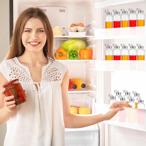 Zubebe 20 Pcs 17 oz Water Bottles Bulk Reusable Clear Juice Containers with Stainless Steel Leak Proof Lids Nylon Carrying Strap Plastic Bottles for DIY Fall Halloween Christmas Party Favors in Kuwait