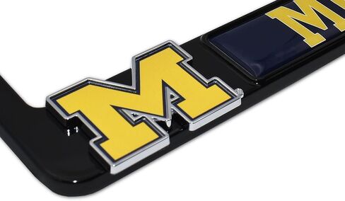 Elektroplate مرخص رسميًا - إطار لوحة ترخيص Michigan Wolverines Chrome مع شعارات ثلاثية الأبعاد ملتمسة | حامل علامة السيارة المعدنية الممتازة | ملحق السيارات المقاومة للطقس in Kuwait
