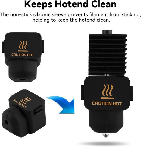 Silicone Sock for Bambu Lab X1,X1C,P1P,P1S,X1 Carbon Extruder Hotend, Heater Block Protective Silicone Cover, 300℃ Resistance,Non-Stick,3D Printer Nozzle Sleeve Print Head Nozzle Boot 10pcs in Kuwait