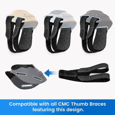 أشرطة بديلة لدعامة الإبهام Velpeau CMC، مادة جلدية من السيليكون، مريحة وصديقة للبشرة، تناسب الأيدي اليسرى واليمنى للنساء والرجال، قابلة للعكس (إصدار مرن - رمادي، متوسط) in Kuwait