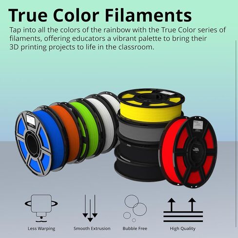 MakerBot 900-0148A Sketch PLA 1.75mm Rainbow Filament for 3D Printing Enthusiasts and Educators (10-Pack) in Kuwait
