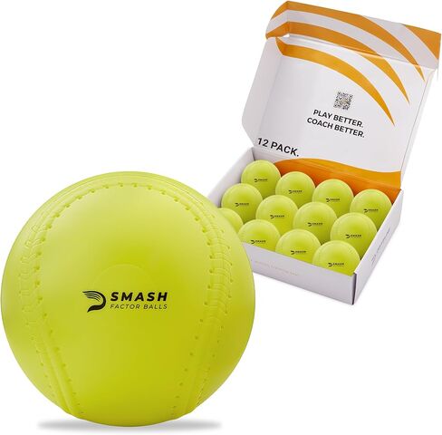Driveline Baseball Smash Factor Balls™ - 12 Pack of 3 oz. Balls - Soft Spongy Material - Perfect for Hitting Practice in Kuwait