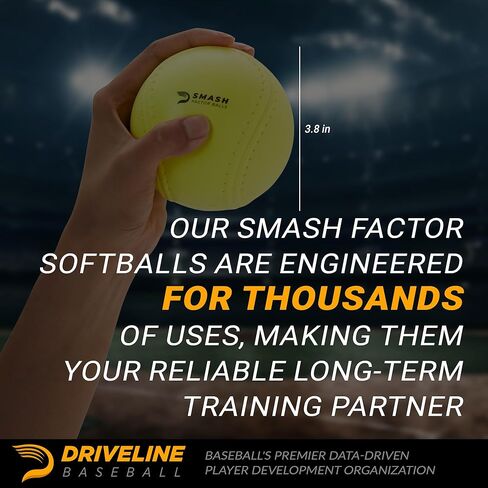Driveline Baseball Smash Factor Balls™ - 12 Pack of 3 oz. Balls - Soft Spongy Material - Perfect for Hitting Practice in Kuwait