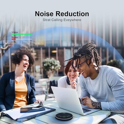 مكبر صوت مؤتمر Tenveo مع ميكروفون، بلوتوث/لاسلكي/USB متعدد الاتجاهات مكبر صوت بخاصية إلغاء الضوضاء، مكالمة جماعية 360 درجة تعمل مع فرق Skype Zoom لاجتماع عبر الإنترنت من 10 إلى 12 شخصًا in Kuwait