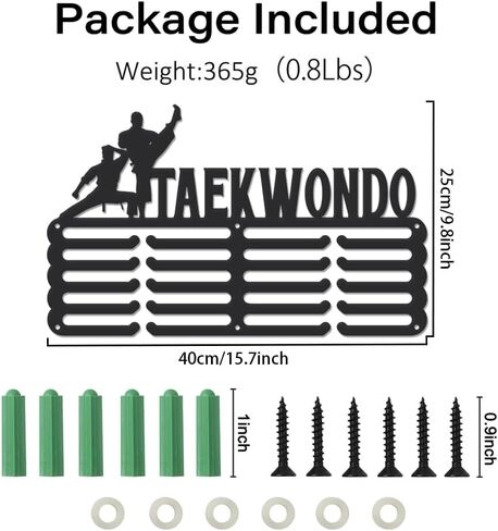 SUPERDANT Waterpolo Medal Hanger Display Man Sports Medal Holder 5 Rows 20 Hangers Wall Mount Medals Hanging Hooks Matte Black Metal Display Rack Iron Race Ribbon Award Organizer for Athletes in Kuwait