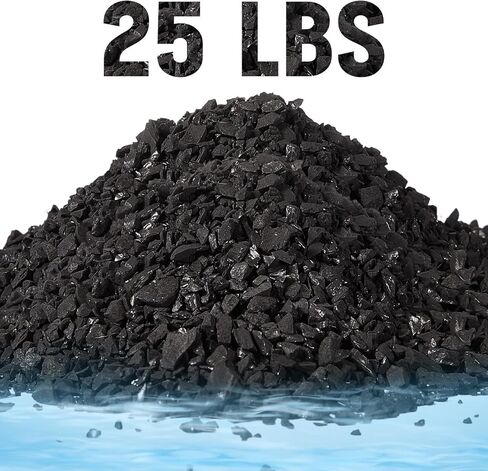 Timgle Bulk Water Air Filter الفحم المنشط بدن جوز الهند الحبيبي الكربون المنشط 10-18 شبكة تقطير المياه الفحم وسائل الإعلام للترشيح (6.6 رطل) in Kuwait
