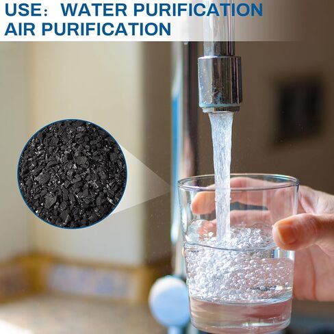 Timgle Bulk Water Air Filter الفحم المنشط بدن جوز الهند الحبيبي الكربون المنشط 10-18 شبكة تقطير المياه الفحم وسائل الإعلام للترشيح (6.6 رطل) in Kuwait