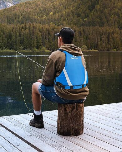 Owntop Swim Vest for Adults | Unrestricted Arm Movement | Extra-Large Pockets | Super-Thin | Kayak, Boating, Fishing in Kuwait