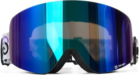 OTG Ski Goggles, Over Glasses Ski Goggles for Men Women, Frameless 100% UV Protection Anti Fog Unisex Snow Winter Goggles, for Snowboarding Snowmobile Skydiving, Full Green Revo, YG-83 in Kuwait