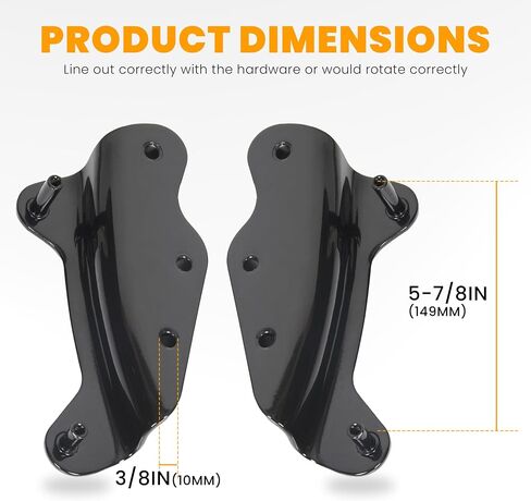 ECOTRIC 4 Point Docking Hardware Kit Compatible with 2014-2023 Harley Davidson Touring Street Glide Electra Road Black Replacement for 52300354 in Saudi Arabia
