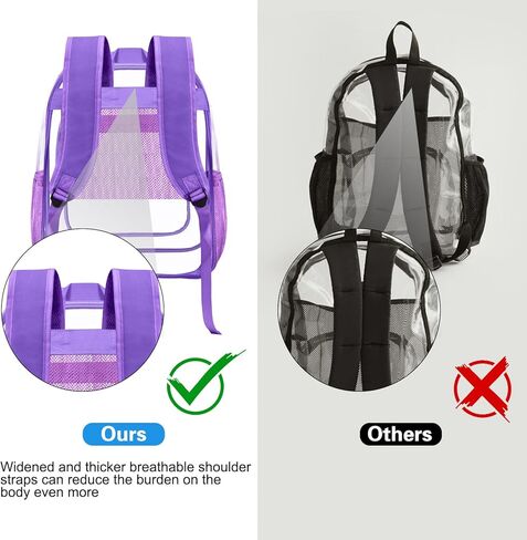 HEEYA Clear Backpack Heavy Duty Transparent Backpack for Security, Sports, Work, Travel, Stadium in Kuwait