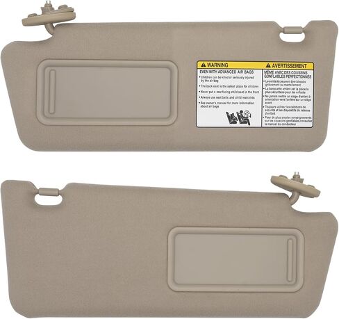 أقنعة الشمس من جانب الراكب الأيمن من NHILES متوافقة مع Toyota Tacoma 2005-2012 بدون ضوء #74320-04181-B0 رمادي in Kuwait
