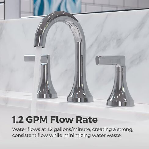 Pfister Vedra Bathroom Sink Faucet, 8-Inch Widespread, 2-Handle, 3-Hole, Spot Defense Brushed Nickel Finish, LF049VEDGS in Kuwait