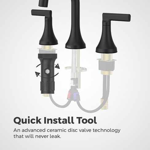 Pfister Vedra Bathroom Sink Faucet, 8-Inch Widespread, 2-Handle, 3-Hole, Spot Defense Brushed Nickel Finish, LF049VEDGS in Kuwait