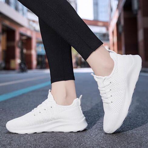 Women Walking Shoes Ladies Running Sneakers Breathable Mesh Sports Shoes Casual Lightweight Gym Lace up Sneakers Fitness Athletic Slip On Comfortable in Saudi Arabia