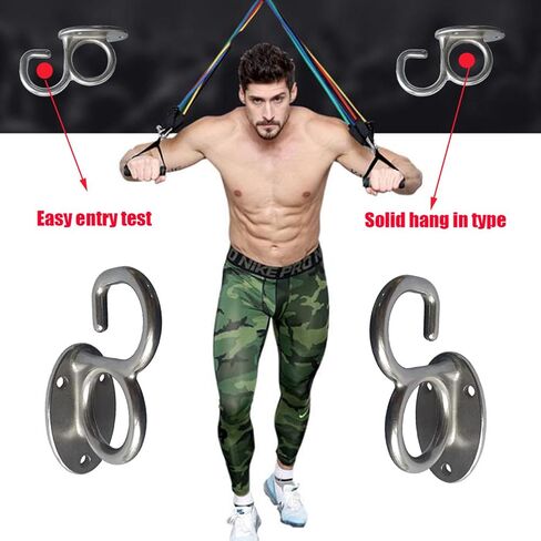 Heavy Duty Fitness Workout Resistance Band Wall Anchor and Wall Anchor Screw Fittings Suitable for Strength Training Physical Exercises in Home Gyms in Kuwait