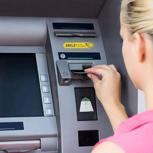 8pcs ابتسم أنت على ملصق الكاميرا ، ملصق لافتة مراقبة الفيديو المضاد للمادة المتينة للسيارة للسيارة ، علامة كاميرا الأمان للمنزل ، الأعمال ، السيارات والنافذة （5 "× 1"） in Kuwait