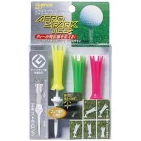 ダイヤゴルフ (daiya golf) ゴルフティー エアロスパークティー エキストラロング 360 度首振り機能 飛距離アップに繋がる ティーアップ高 49mm ゴルフ規則適合 初心者 日本製 3 本入