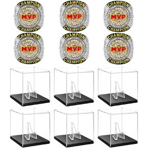 6 حزمة MVP الحلقة الأكثر قيمة لاعب رنين البيسبول كرة القدم كرة القدم كرة القدم لكرة القدم الثانوية كلية البولينج بطل البولينج لبطولة هدية جائزة البطولة