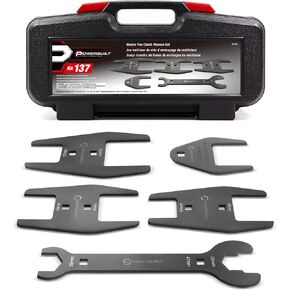 Powerbuilt Fan Clutch Wrench Kit, 4 Piece, Remove Fan Clutches, Ford, Chrysler, Jeep, Some Import Vehicles, Storage Case - 648746