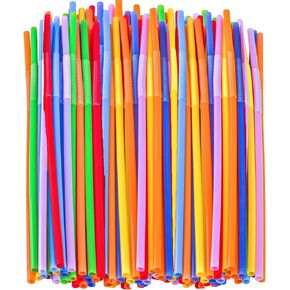 100pcs قش قش من البلاستيك القابلة للتصرف قابلة للانحناء شرب القش الطويل 122.8 "المنزل استخدام مشروبات عصير الحليب ديكورات الحفلات