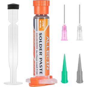 Sn96.5/Ag3/Cu0.5 20g Lead Free Solder Paste 217℃ No Clean High Temp Solders Pastes for Electronics Sn96.5% Ag3% Cu0.5% Flux for SMD/BGA/SMT/IC/LED/PCB Repair (Pack of 1Pcs) in Kuwait