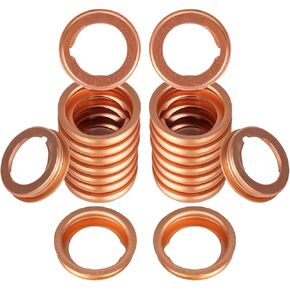 15 PCS Engine Oil Drain Plug Crush Washer Seal Ring Aluminum Gaskets Compatible with Jetta Passat Tiguan Golf CC Audi A3 A4 A5 A6 A7 A8 Q3 Q5 Q7 TT RS7, Replaces N0138157 in Kuwait