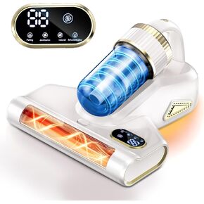 Cordless 5-in-1 Mattress Cleaner ، شفط 16 كيلو باسكال ، التكنولوجيا بالموجات فوق الصوتية (اللون الأرجواني الرمادي)