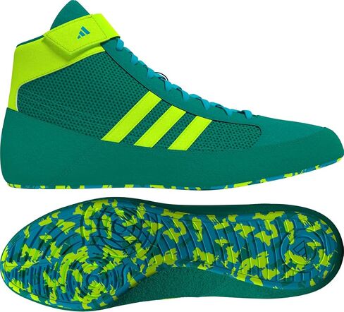 adidas Men's HVC Wrestling Shoes, Black/Charcoal/Hot Pink, 7 in Kuwait