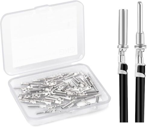 GKG TK1 30 Pairs Size 16# DT Deutsch Connector Pins Kit - Nickel Plated Deutsch Pins and Sockets,Automotive Electrical Terminals Solid Contacts Wire Gauge 14-16AWG for Car,Truck,etc in Kuwait