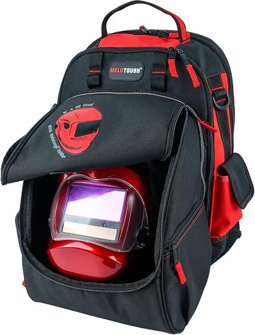 MELOTOUGH Welding Tool backpack for Tools and Helmet Extreme Gear Pack with Large Capacity Welding Helmet Bag Luggage Storage Bag (Brown) in Kuwait