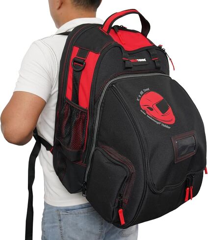 MELOTOUGH Welding Tool backpack for Tools and Helmet Extreme Gear Pack with Large Capacity Welding Helmet Bag Luggage Storage Bag (Brown) in Kuwait