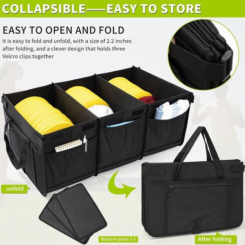 Disc Golf Storage Bag Durable Large Capacity with Dividers and Multi Side Pockets, Black in Saudi Arabia
