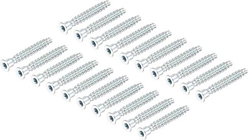 uxcell 20Pcs M7x30mm Hex Socket Countersunk Head Self Tapping Connecting Screws Carbon Steel Furniture Confirmat Screw, Silver in Saudi Arabia