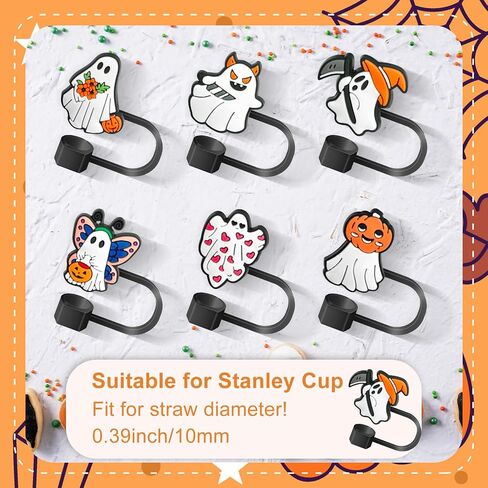 6 Pcs Stanley Girl Straw Covers for Stanley Cup 40oz/30oz，Silicone Straw Topper Accessories for 10mm Drinking Straw Tip Covers in Kuwait