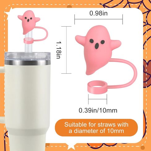 6 Pcs Stanley Girl Straw Covers for Stanley Cup 40oz/30oz，Silicone Straw Topper Accessories for 10mm Drinking Straw Tip Covers in Kuwait