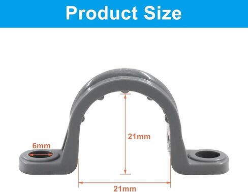 12 Pcs Grey 1 1/2 Inch PVC Pipe Straps Conduit Clamps Pipe Clamps, 2 Holes PVC Pipe Mounting Bracket for PVC Pipe Conduit and Cables in Kuwait