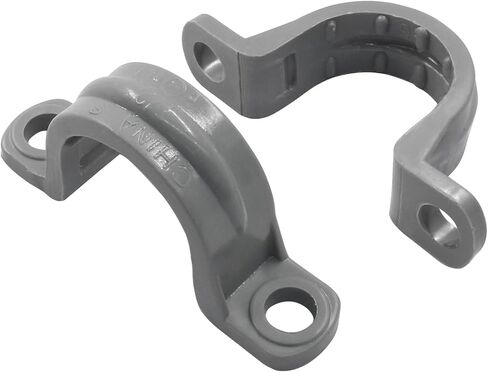 12 Pcs Grey 1 1/2 Inch PVC Pipe Straps Conduit Clamps Pipe Clamps, 2 Holes PVC Pipe Mounting Bracket for PVC Pipe Conduit and Cables in Kuwait