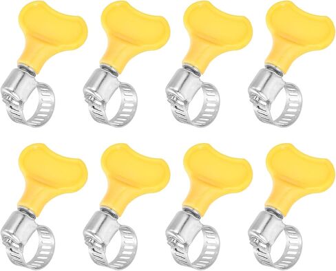 UXCELL 8PCS مقاوم خرطوم من الفولاذ المقاوم للصدأ مشبك خرطوم تروس الدودة ، 18-32 مم (11/16 "إلى 1-1/4") in Kuwait