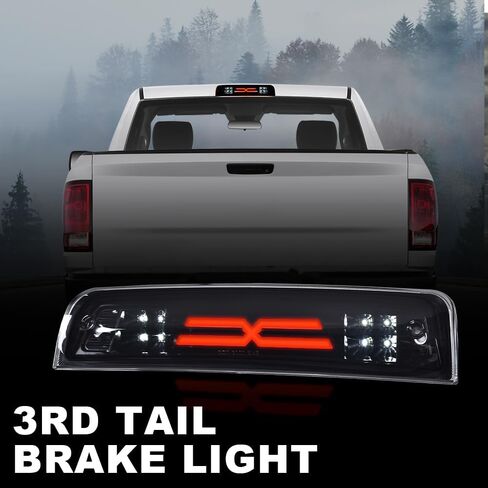 G-PLUS 3D LED Bar Truck Third 3rd Tail X Brake Light Compatible With 2009-2010 Dodge Ram 1500 2011-2017 Ram 1500 2500 3500 55372082AE 55372082AF High Mount Stop light in Kuwait