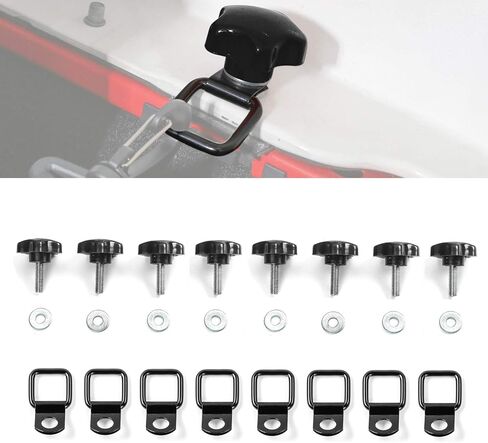 CheroCar Hard Top Quick Removal Fastener Thumb Roof Screws Bolts Tie Down Anchor with Nut Kit for Jeep Wrangler Parts Sports Sahara Rubicon X & Unlimited YJ TJ LJ JK JL 2/4Door 1987-2020 in Kuwait