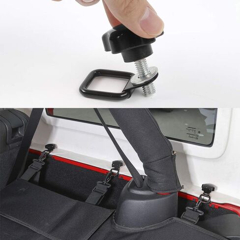 CheroCar Hard Top Quick Removal Fastener Thumb Roof Screws Bolts Tie Down Anchor with Nut Kit for Jeep Wrangler Parts Sports Sahara Rubicon X & Unlimited YJ TJ LJ JK JL 2/4Door 1987-2020 in Kuwait