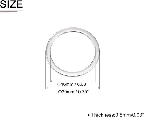 4mmx7mmx0.8mm(IDxODxT) 304 Stainless Steel Flat Washers - 50Pack - Good for Industrial Machinery - Flat Ring Gaskets - Silver Tone in Kuwait
